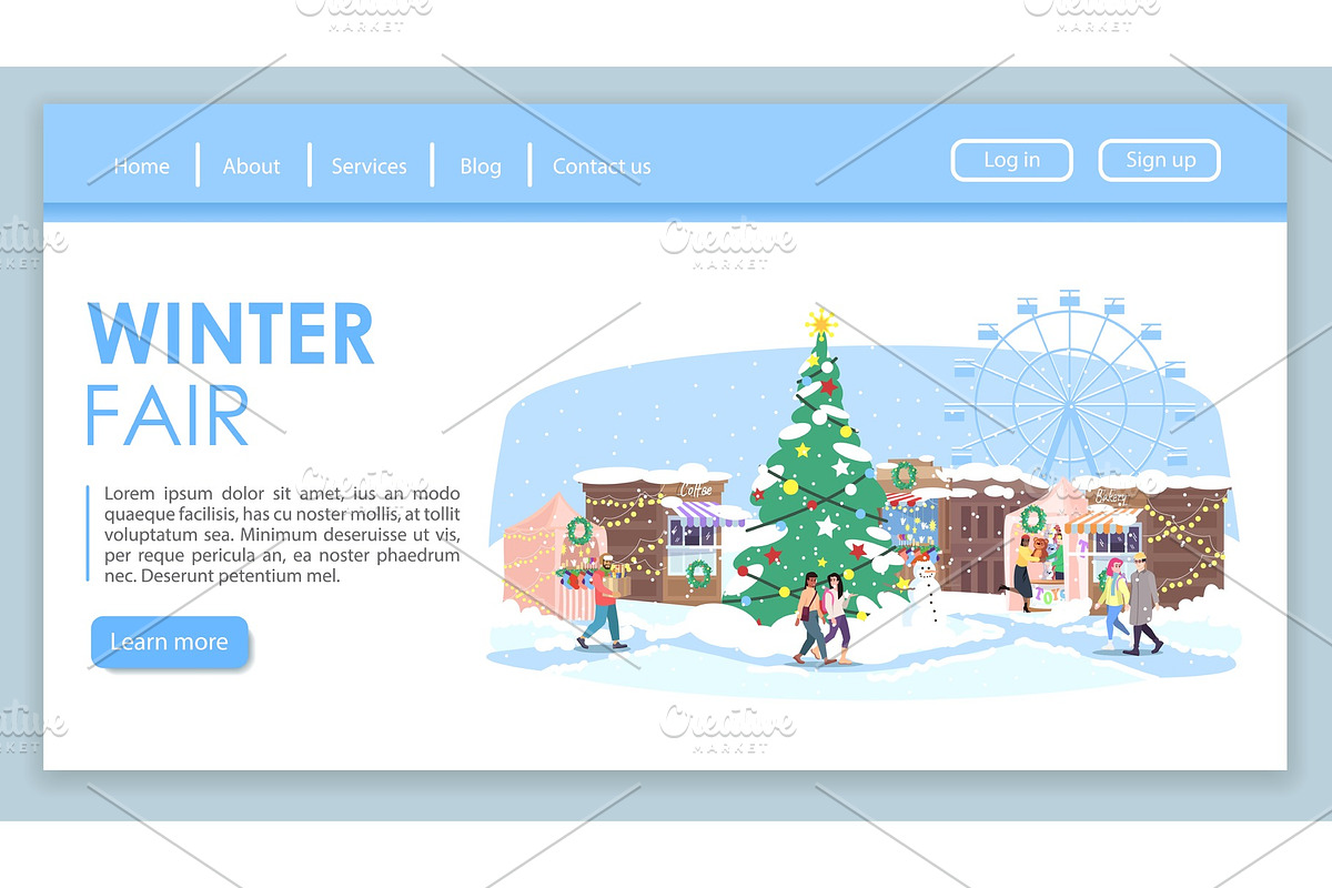 Winter fair landing page, a Landing Page Template by IMG Visuals