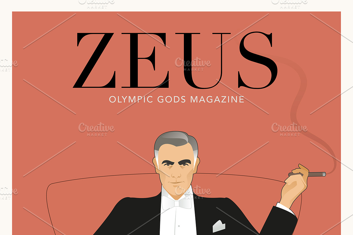 Olympus Gods. Retro Fashion Posters, an Illustration by La Inspiratriz (Photo 2 of 7)