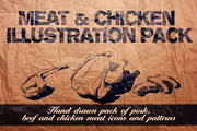 Meat & chicken | Illustration pack, an Animal Illustration by Level up (Thumbnail 1 of 5)