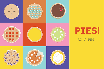 Colorful  pies, an Illustration by laurenalisa
