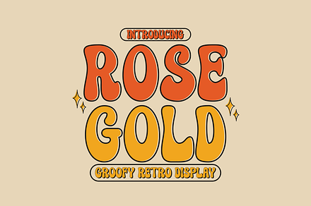 Rose Gold - Groovy Retro, a Symbol Font by Eltypesstudio
