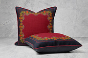 Crimson Baroque Garden Silk Scarf, an Object Graphic by ilustrinna (Thumbnail 9 of 10)
