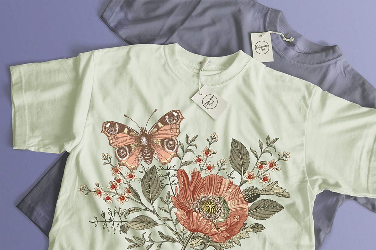 Seamless Set Flowers Poppy Poppies, a Pattern Graphic by Vintage (Photo 8 of 11)
