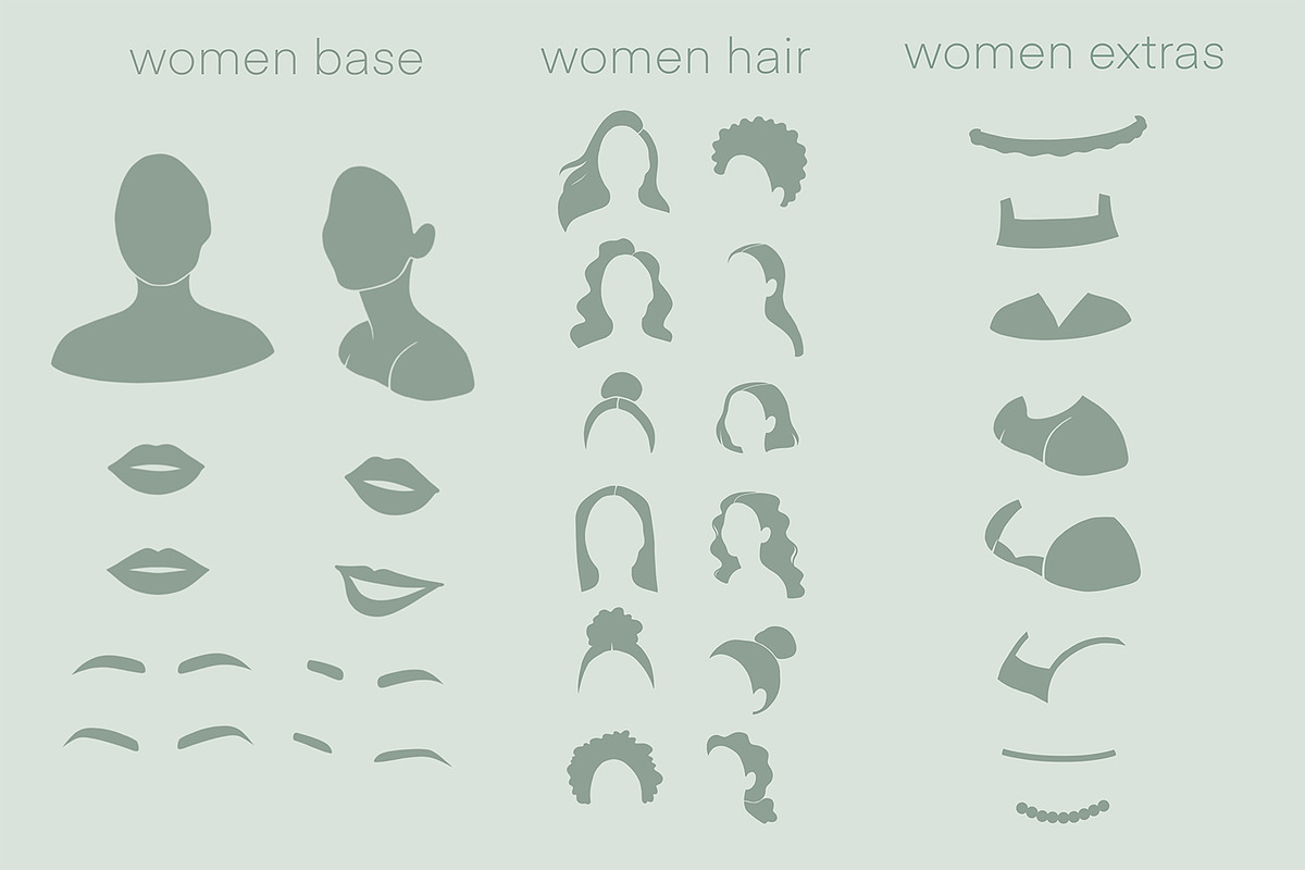 Abstract Women Portrait brushes, a Brush Add-On by Brushed Rose (Photo 2 of 3)