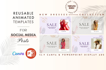 Banner Ads for Women's Dresses, a Branding & Logo Template by VidBazaar