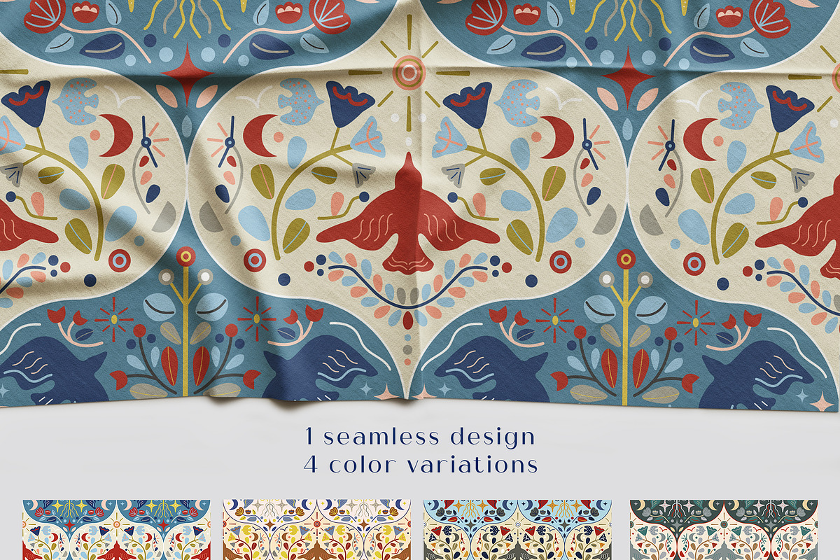 Scandinavian Seamless Pattern, a Pattern Graphic by Olya Haifisch (Photo 2 of 7)