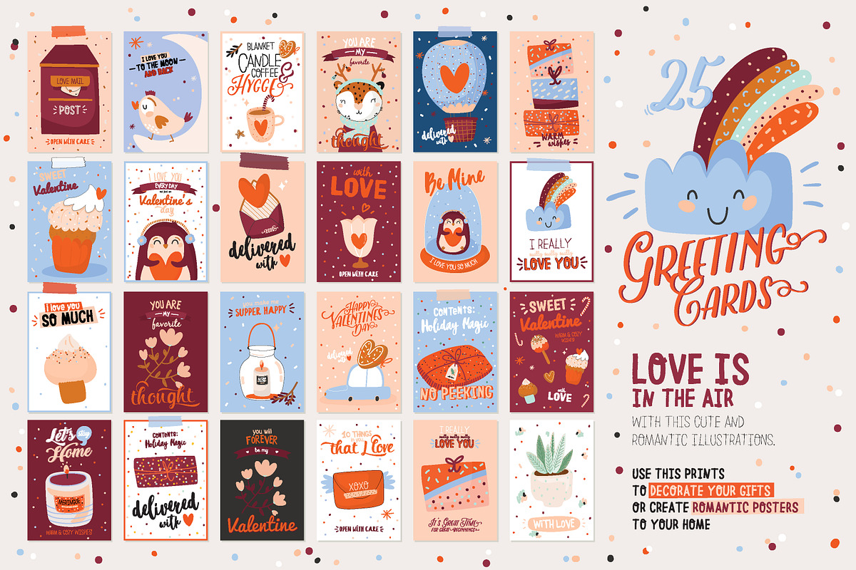 Valentines day cads PART 1, an Animal Illustration by Ruslana Lubenets (Photo 3 of 7)