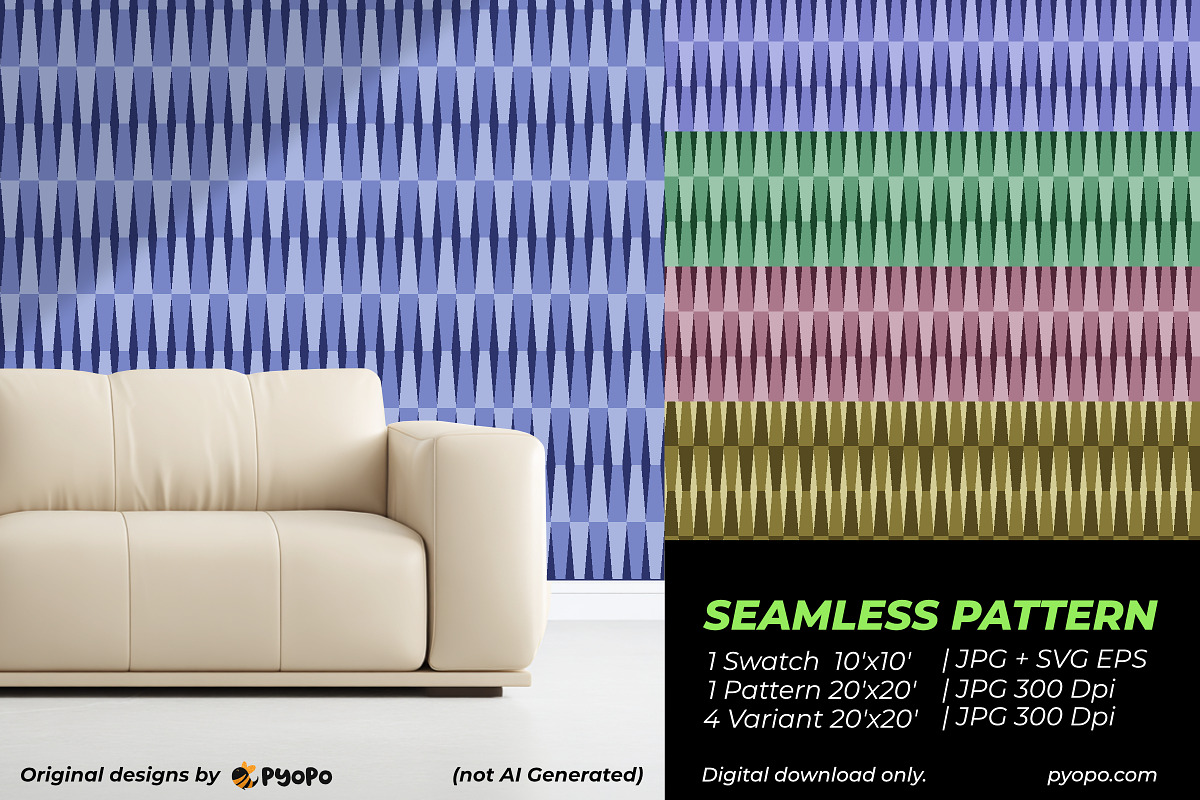 Tally Geometric Pattern, a Pattern Graphic by Pyopo (Photo 2 of 3)