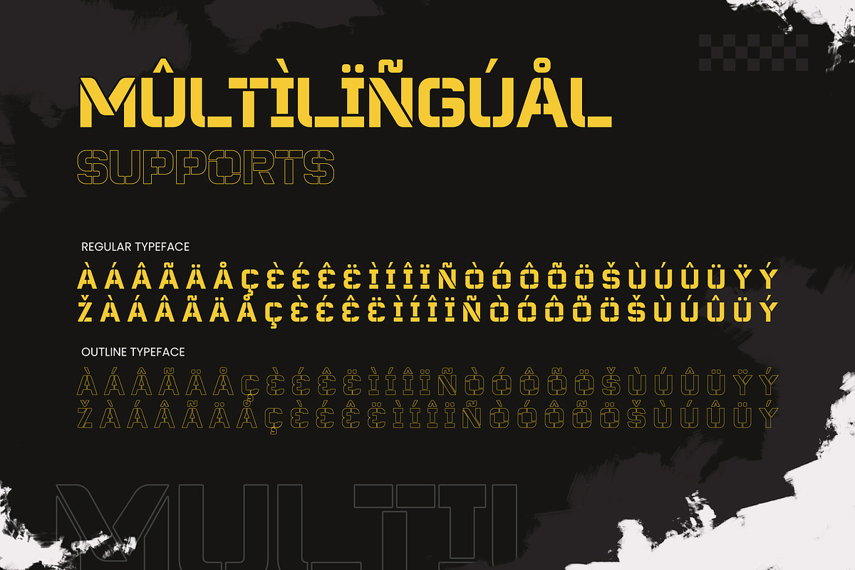 Monback - Modern Stencil Font, a Sans Serif Font by Drizy (Photo 4 of 10)