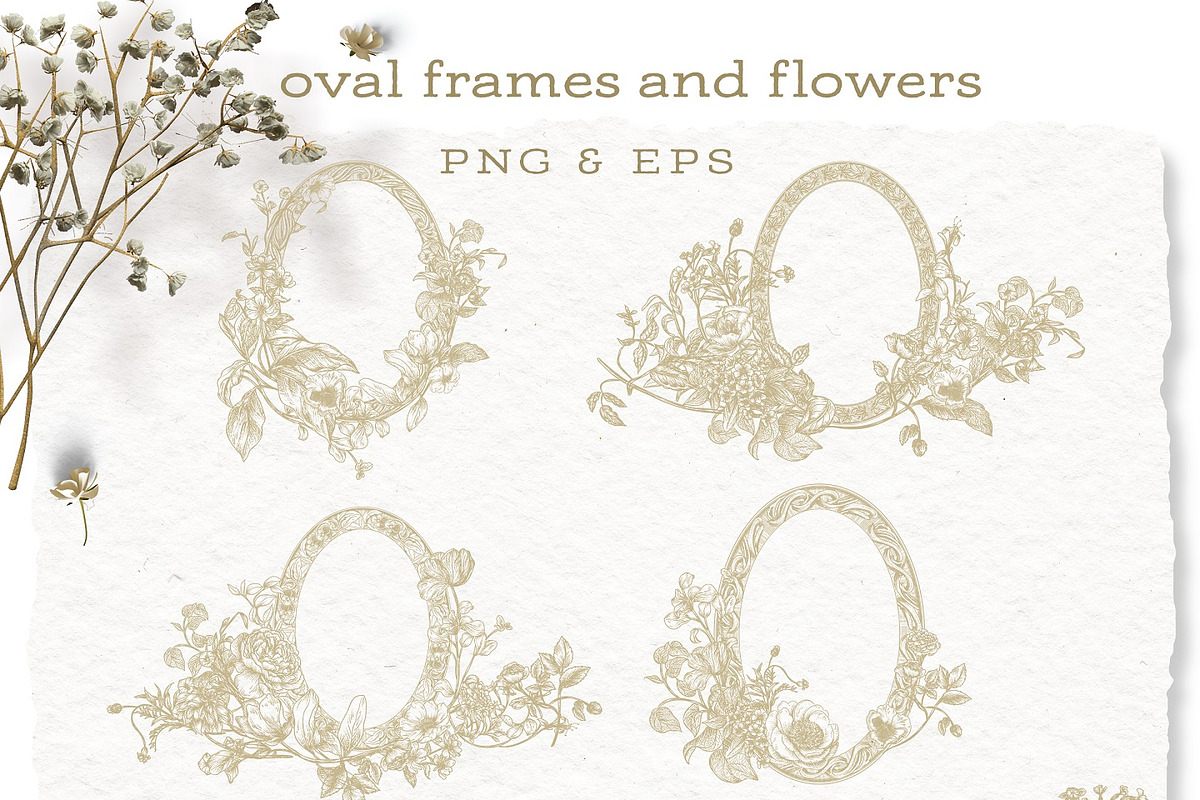 Ornamental Frames & Flowers, a Decorative Illustration by BlumenSoul (Photo 3 of 12)