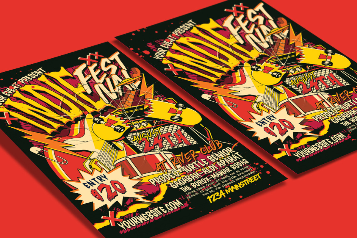 Indie Music Festival Flyer, a Flyer Template by Muhamad Iqbal hidayat (Photo 3 of 4)