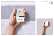 5 Handheld Business Card Mockups, a Print Template by h3design (Thumbnail 3 of 7)