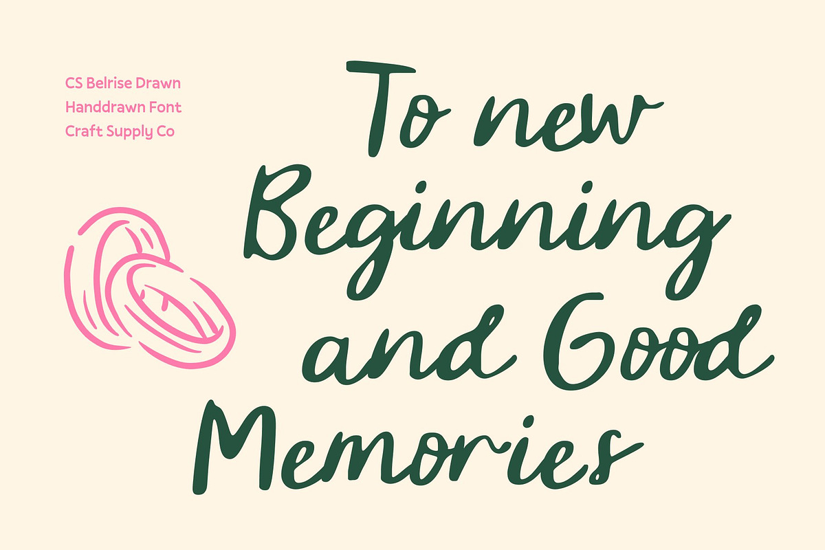 CS Belrise Drawn, a Script Font by Craft Supply Co. (Photo 3 of 8)