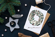 Merry Christmas Wreaths Clipart Set, a Seasonal Illustration by Leonaa art (Thumbnail 15 of 21)