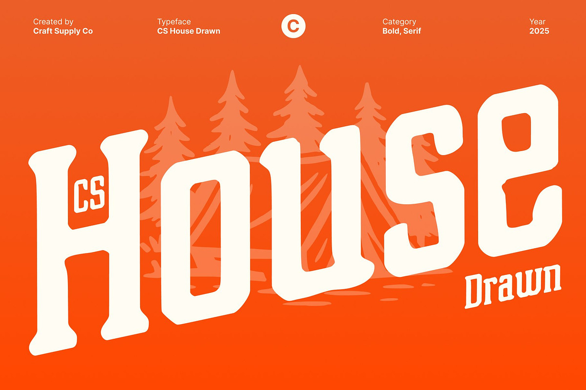 CS House Drawn, a Serif Font by Craft Supply Co. (Photo 1 of 8)