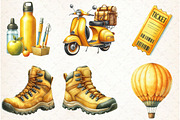 Cute Yellow Travel PNG, an Illustration by Libby Wishes (Thumbnail 3 of 5)