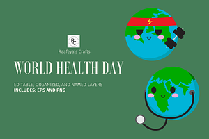 World Health Day, a Healthcare Illustration by Raafeya's Crafts