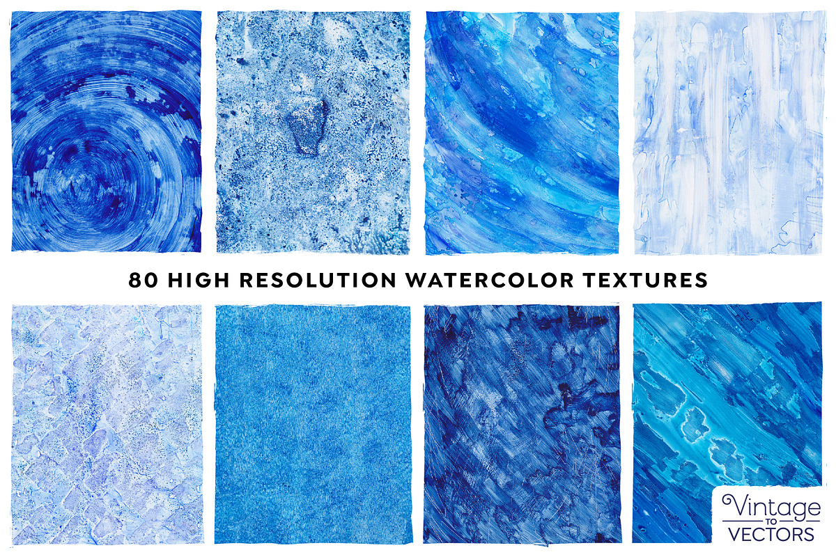 ICICLE BLUE Watercolor Texture Set, a Texture Graphic by Vintage To Vectors (Photo 3 of 16)