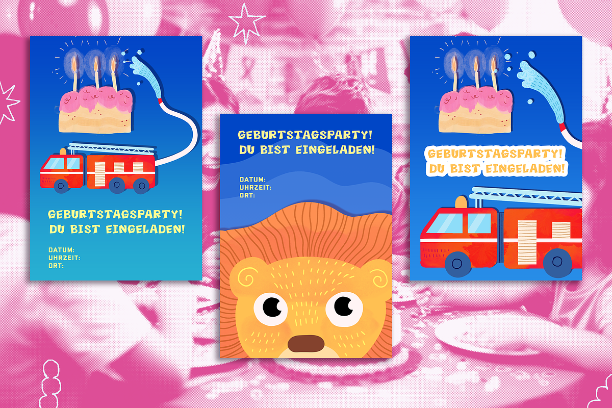 Boys Birthday Invitation & Cards Kit, a Decorative Illustration by Schumacher Shop (Photo 15 of 20)