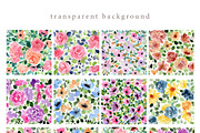 Floral Watercolor Graphic Bundle, a Decorative Illustration by wulano (Thumbnail 3 of 21)