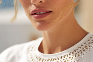 Blonde woman with green eyes showing natural beauty and healthy, a Beauty & Fashion Photo by Studio ANNA