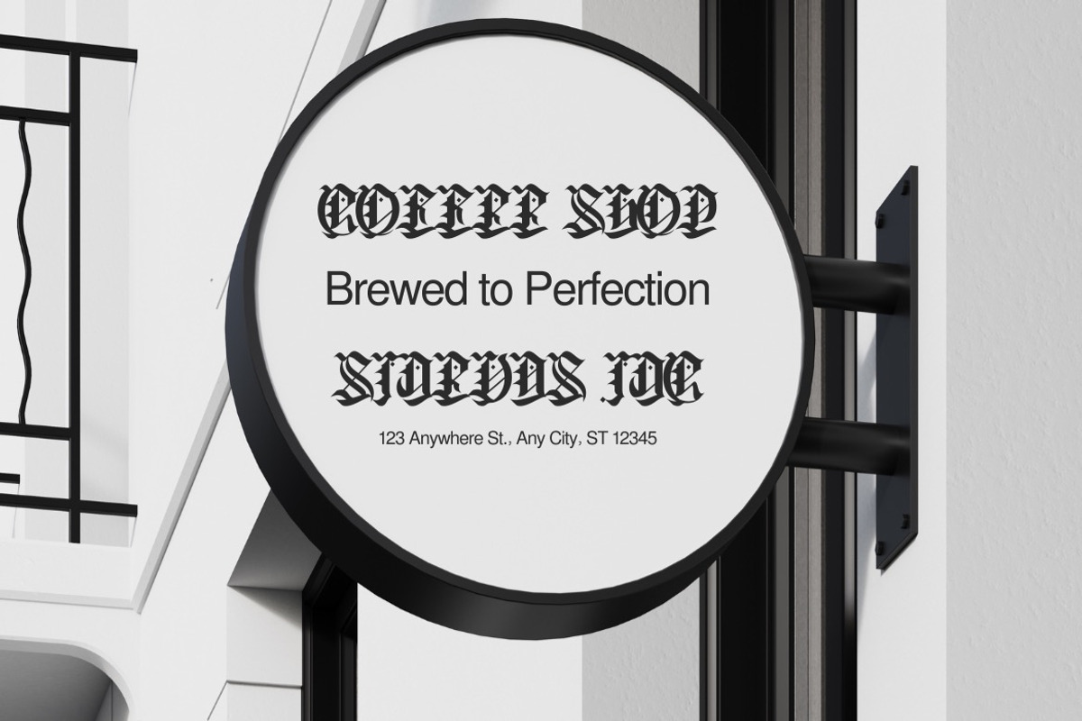 Sinevas - Modern Blackletter Font, a Blackletter Font by Dhabee (Photo 6 of 15)