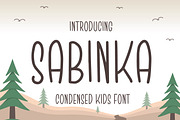 Sabinka - Fun Condensed Font, a Font by Patria Ari (P4tcreativa) (Thumbnail 1 of 7)