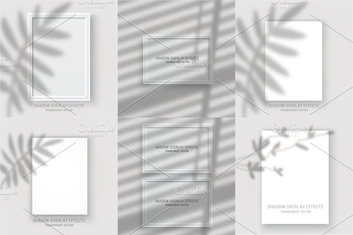 Shadow overlay effects Set, a Mockup by A.Lila