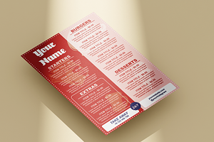 Retro Menu, a Card Template by Tzochko