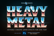 Heavy Metal Chrome Layer Styles, a Layer Style Add-On by PixelMoshpit (Thumbnail 1 of 5)