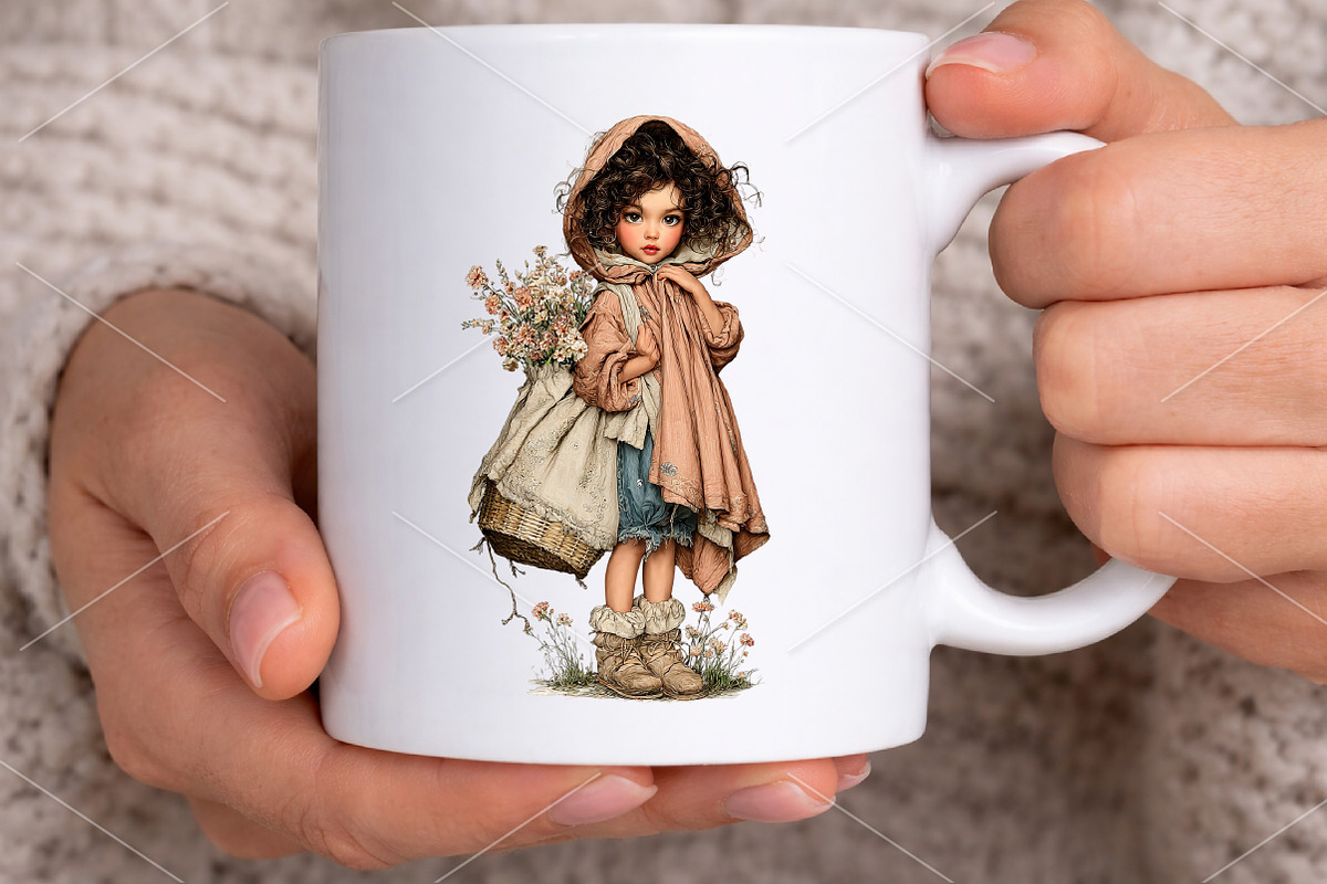 Whimsical Spring Girl Flowing Clipar, an Illustration by Canvas Craft (Photo 7 of 7)
