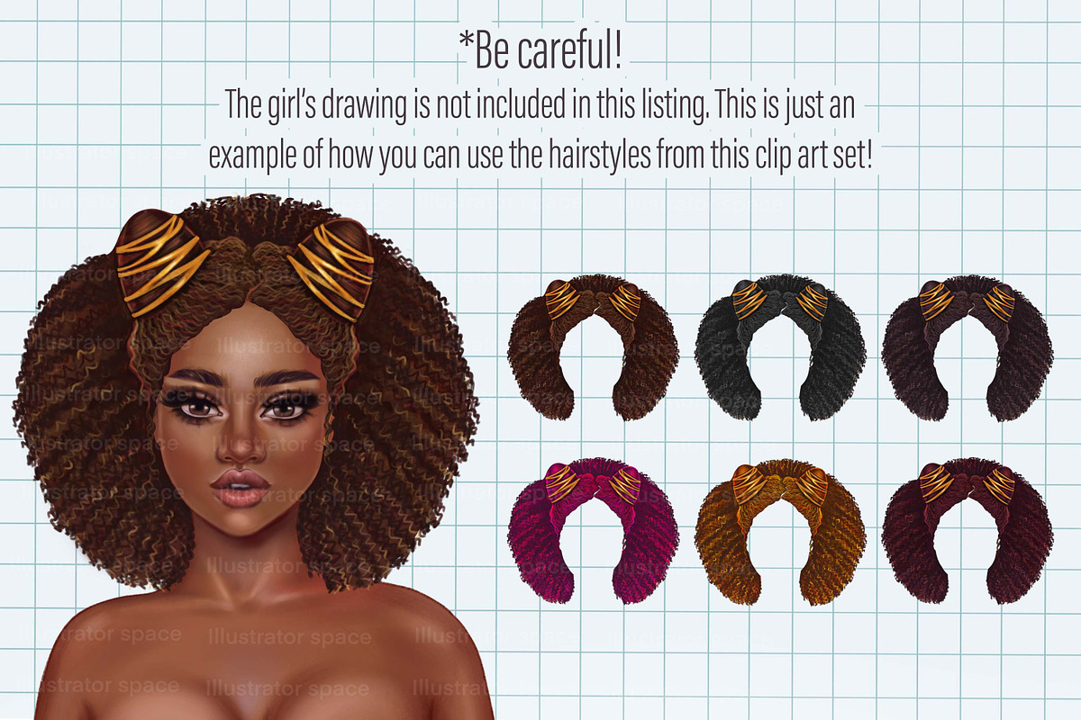 Hairstyles clipart 30 PNG, an Illustration by Illustrator Space (Photo 4 of 6)