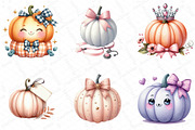 Halloween Coquette Pumpkin Clipart, an Illustration by DreamPrint404 (Thumbnail 3 of 5)