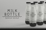 Milk Bottle - Premium PSD Mockup, a Packaging Mockup by Graxaim Mock-up (Thumbnail 1 of 9)