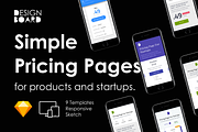 Simple Pricing Page Templates 01, an App Template by DesignBoard (Thumbnail 1 of 13)