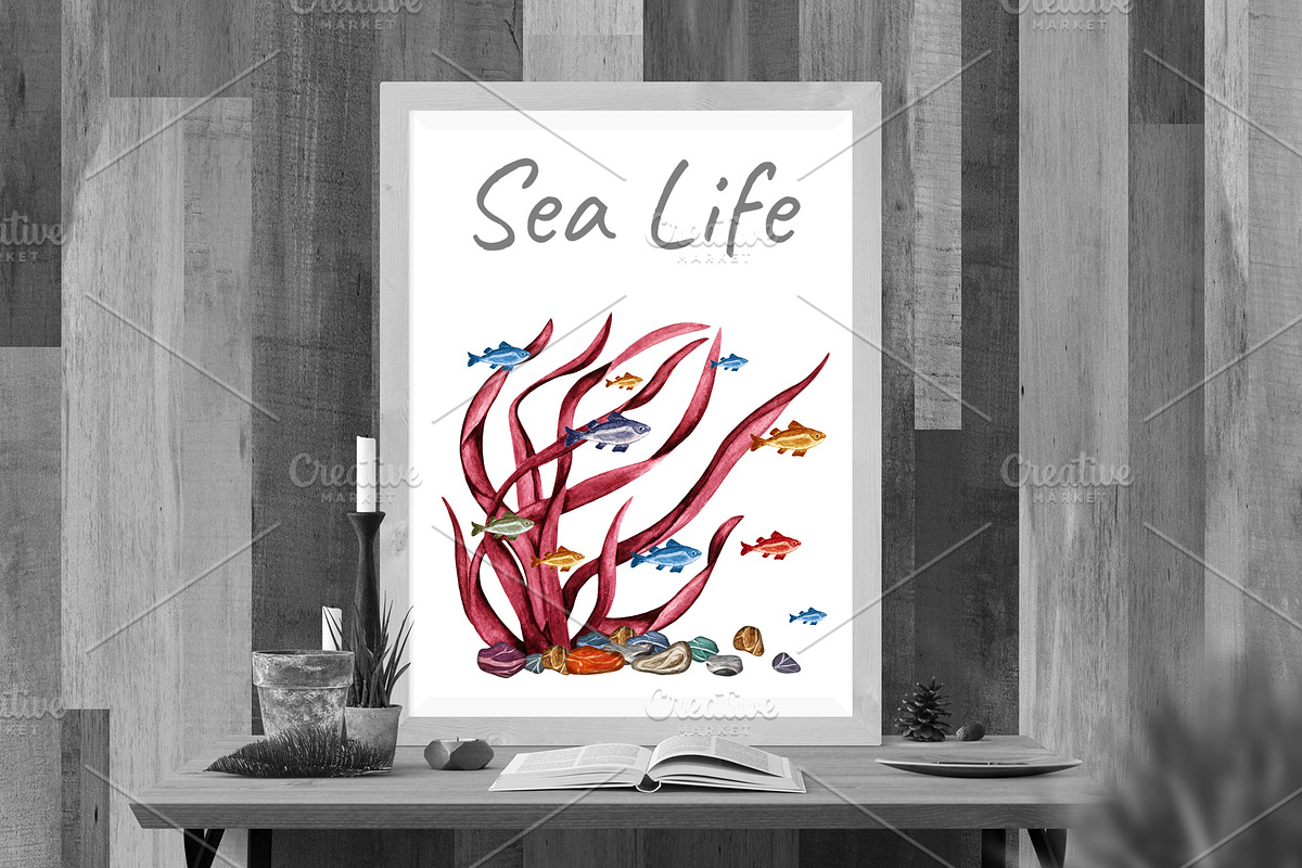 Watercolor Sea life, an Animal Illustration by Color_Brush (Photo 2 of 9)