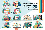 Company website vector Illustrations, a Work Illustration by Grivina's shop (Thumbnail 1 of 26)