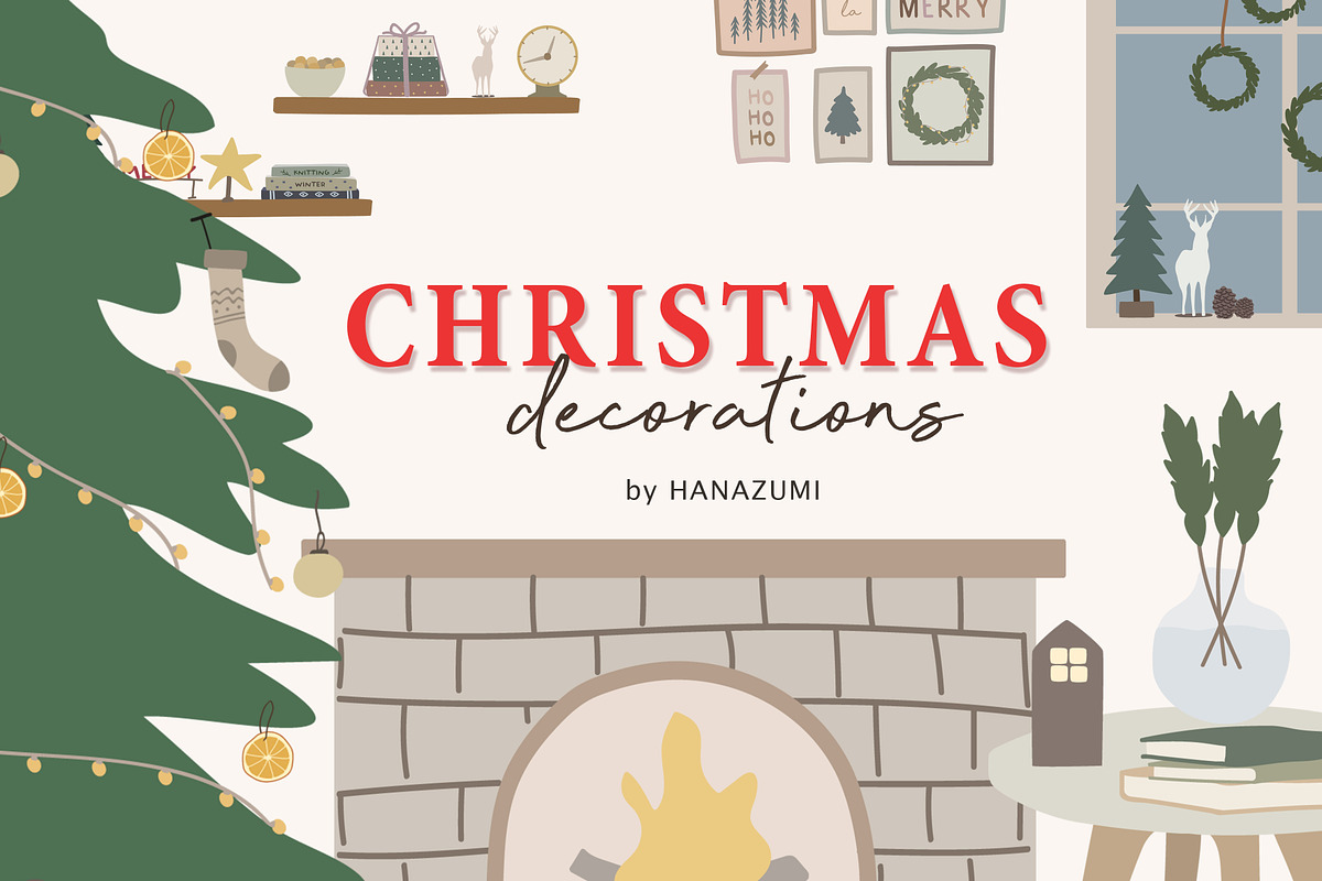 Christmas Winter Decoration, a Decorative Illustration by Hanazumi (Photo 1 of 14)