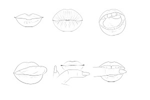 Lips Mouths Set 1 Procreate Brush