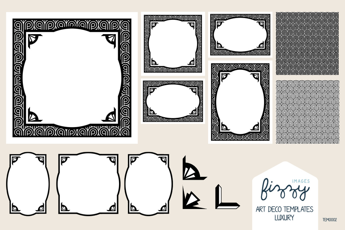14 x Art Deco Invite templates, an Invitation Template by Fizzy Images