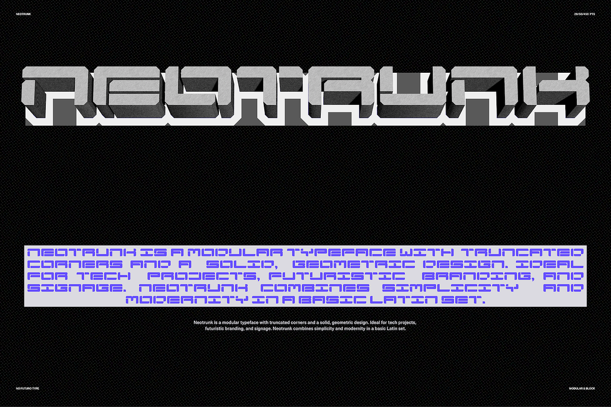 Neotrunk - Display, a Font by No Futuro Design (Photo 2 of 15)