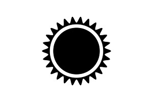 Sun solid black icon, a Solid Icon by Web Incredible