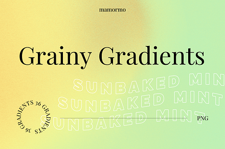 36 Grainy Gradients "Sunbaked mint"