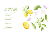 Lemons watercolor wedding set, an Invitation Template by Idressart (Thumbnail 7 of 8)