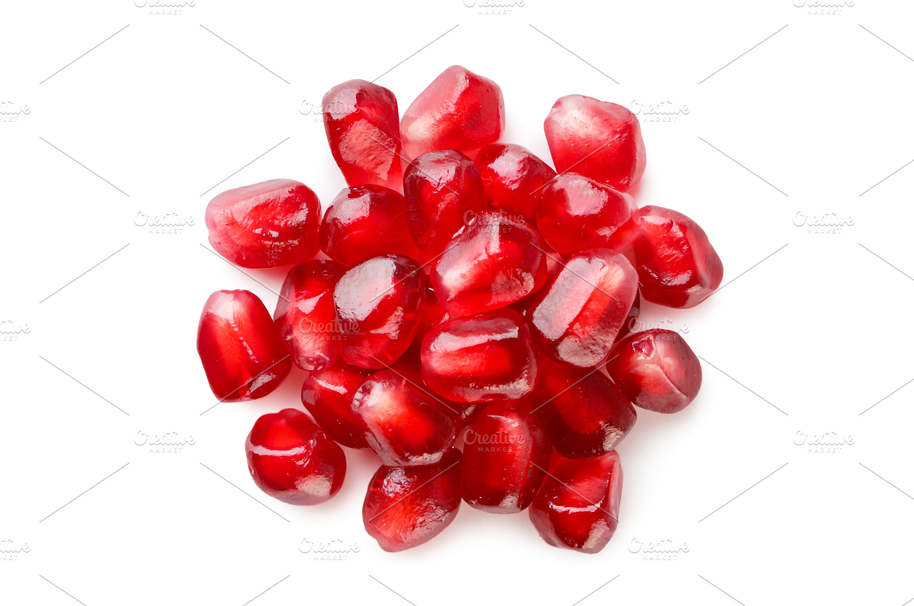 Pile of pomegranate seeds close-up, a Food & Drink Photo by innakreativ