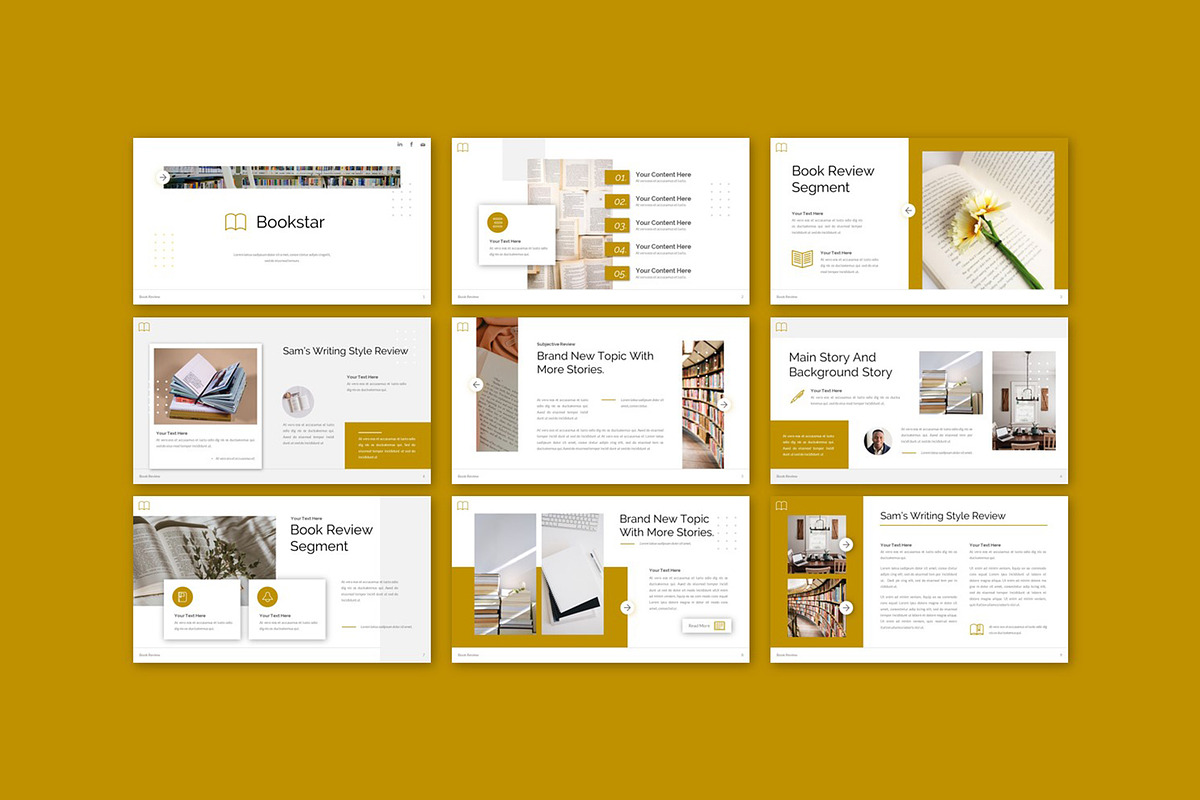 Bookstar Book Review Google Slides, a Presentation Template by Robs Daily Design (Photo 4 of 8)