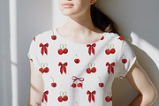 Cherry Coquette Watercolor Clipart, a Food Illustration by Catch the Dream Art (Thumbnail 10 of 18)