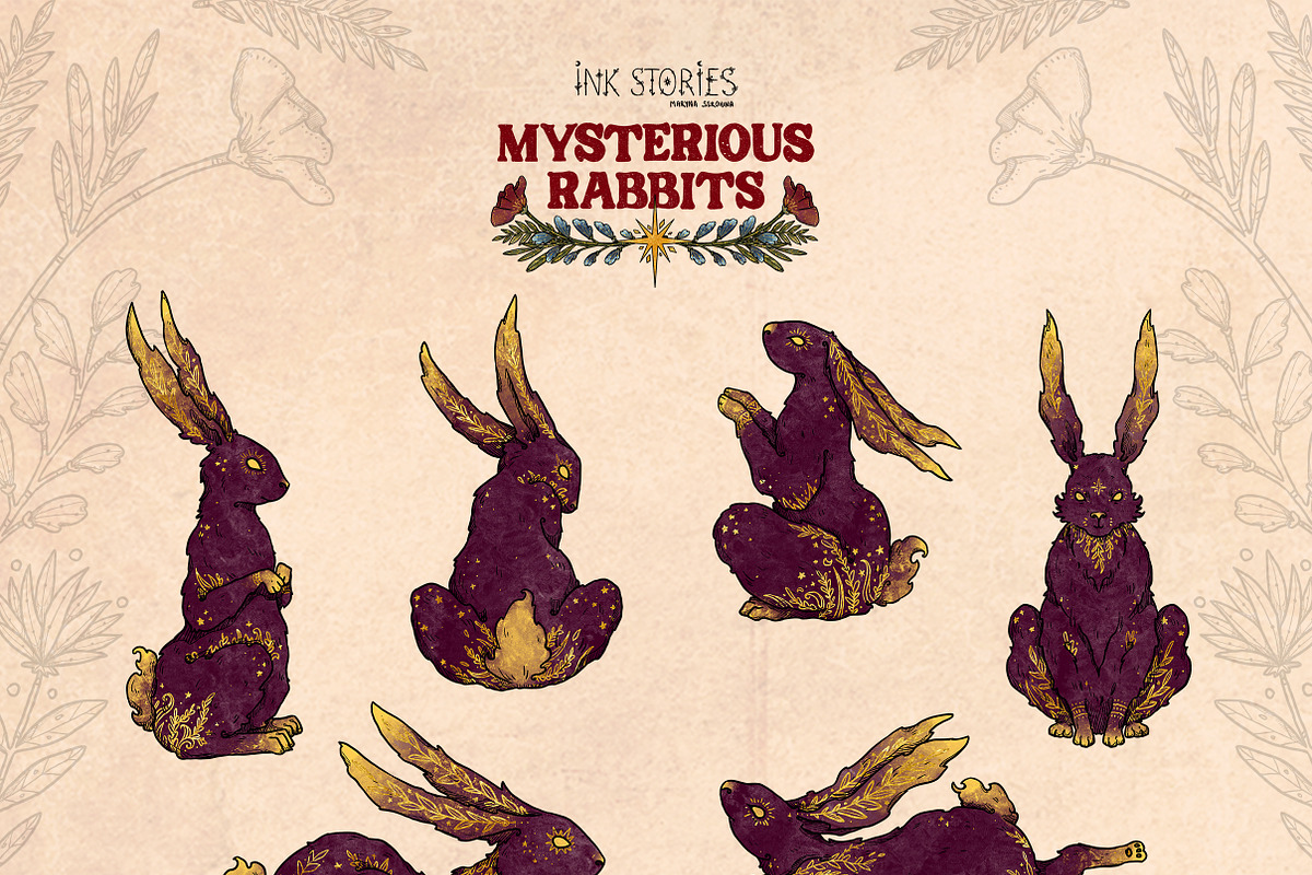 Mysterious Rabbits, an Animal Illustration by Ink Stories (Photo 4 of 29)