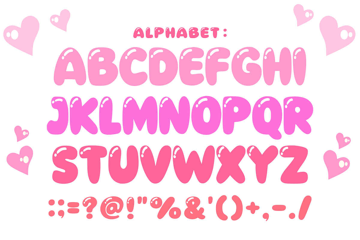 Cute Bubble - Bubble Font Types, a Font by KiddoGlyphs Studio (Photo 3 of 3)