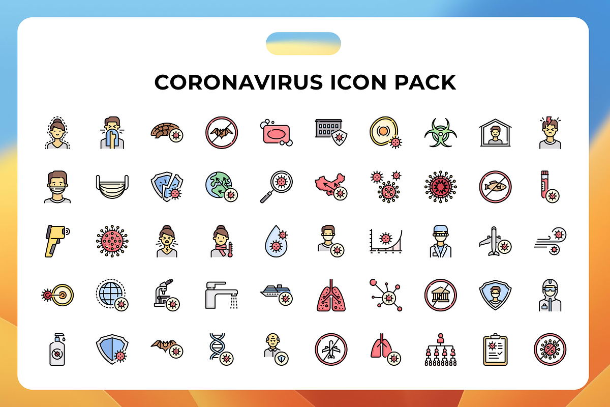 Coronavirus Icon Pack, a Duotone Icon by Wencory (Photo 1 of 2)